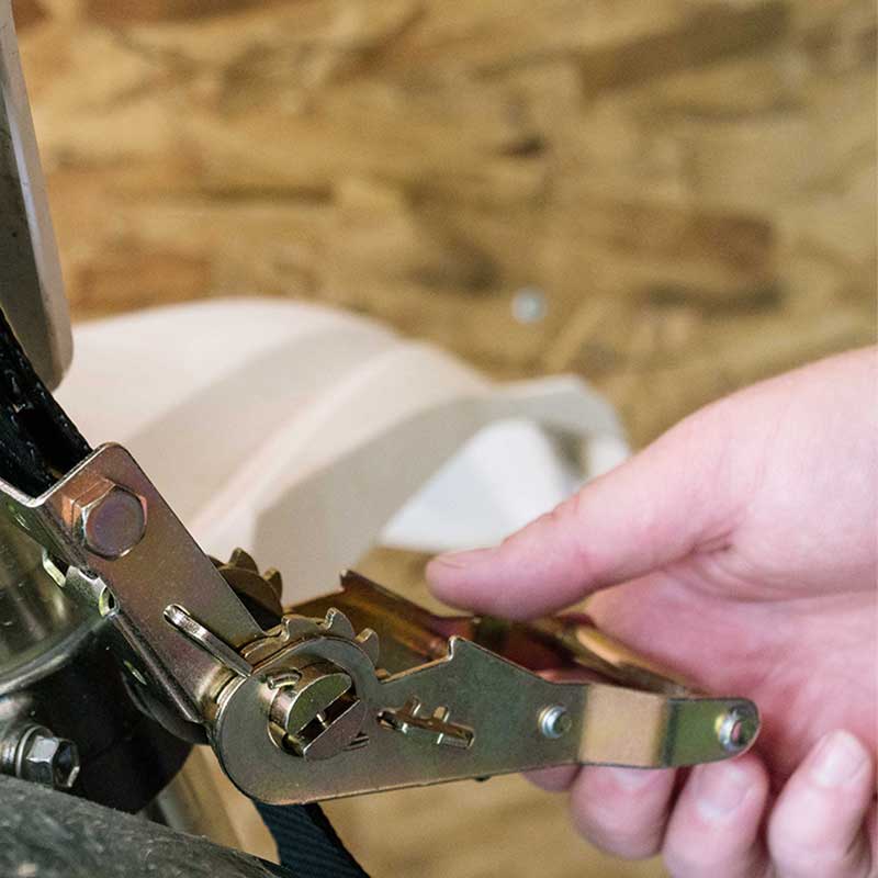1' X 7' Mini motorkerékpár racsnis szíj S horgokkal