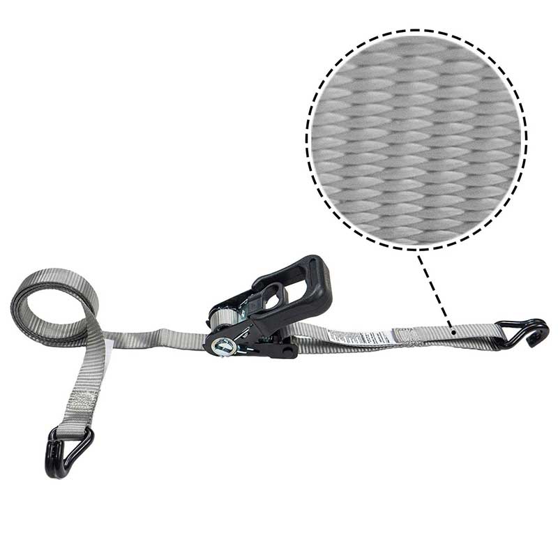 1' x 15' gumi bevonatú fogantyús racsnis heveder vinil bevonatú drótkampókkal